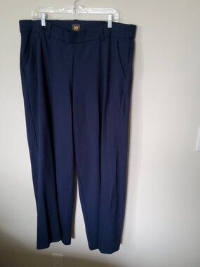 Lee Navy Wide Leg Women's dress pants Plus size 18W [see measurements]